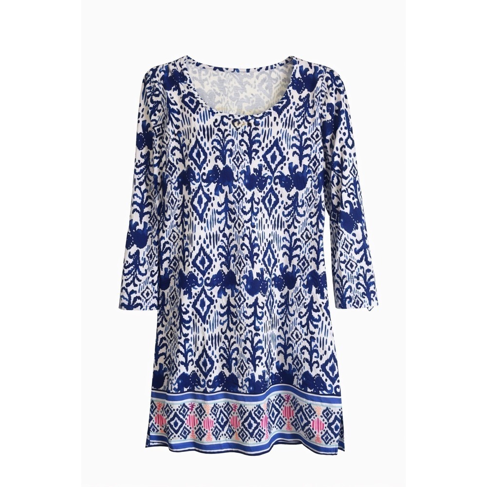 Lilly Pulitzer Ocean Ridge Tons of Fun Shift Dress Medium Coastal Preppy Cotton